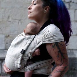 Neko Tai mei tai regolabile Baby Size Kidonya Perla in lino - Neko Slings
