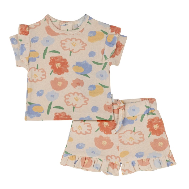 Completino bambina in cotone bio "Forever Flowers"